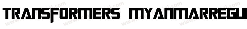 Transformers MyanmarRegular字体转换